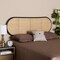 Baxton Studio Reegan Modern Bohemian Two-Tone Black and Natural Brown Rattan Queen Size Standalone Headboard 232-13246-ZORO - alternate 3